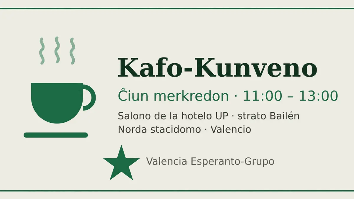 Kafo-Kunveno: encuentro de esperanto en la Estación del Norte